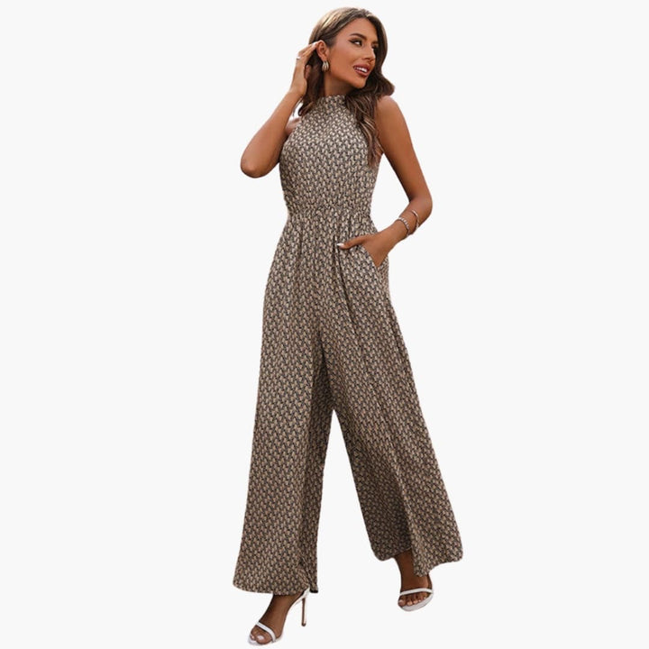 Women’s High Neck Jumpsuit with Wide Legs