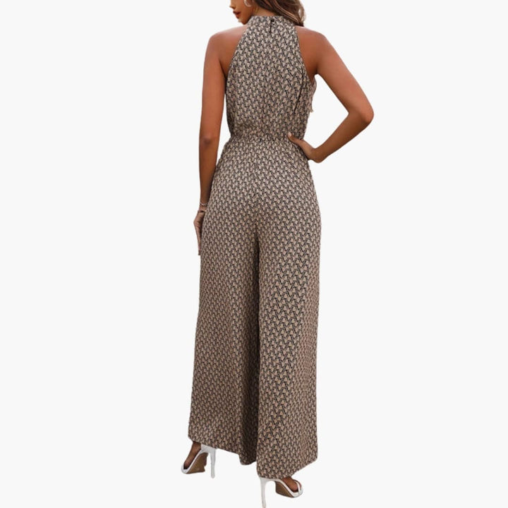 Women’s High Neck Jumpsuit with Wide Legs