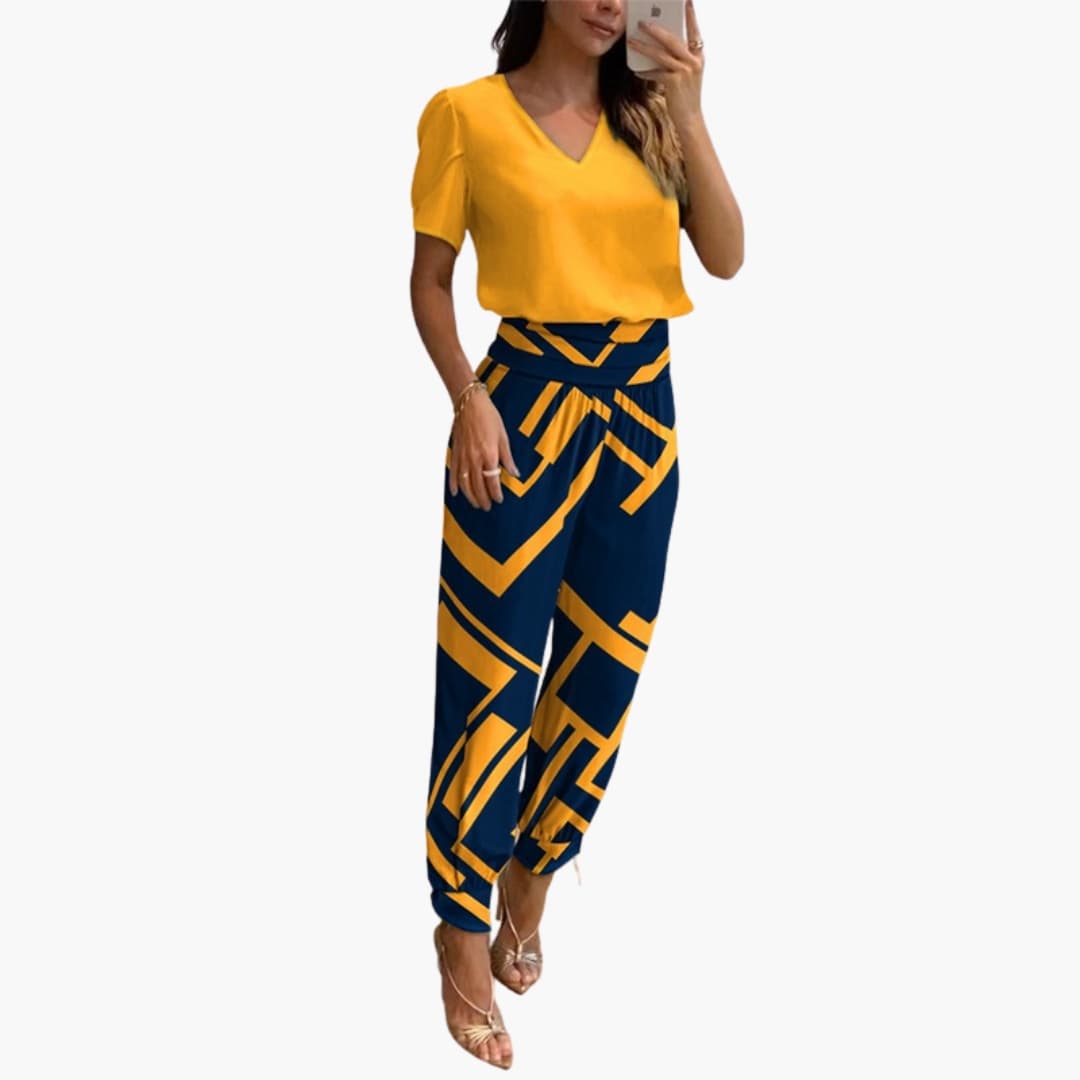 Women’s High Waist Jumpsuit with Spaghetti Straps and Straight Legs