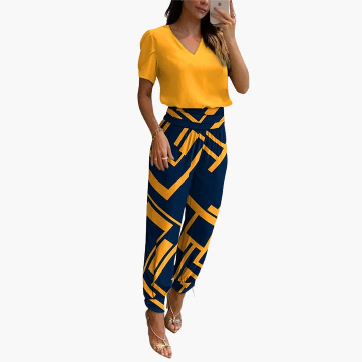 Women’s High Waist Jumpsuit with Spaghetti Straps and Straight Legs