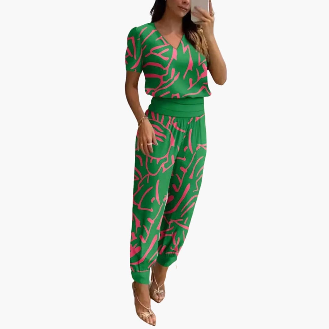 Women’s High Waist Jumpsuit with Spaghetti Straps and Straight Legs