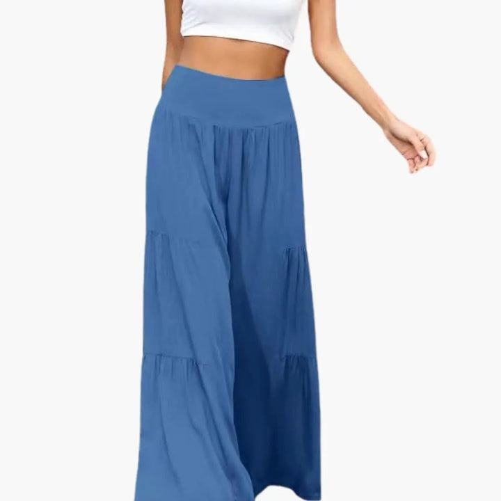 Women’s High Waist Pants with Pleats and Wide Leg