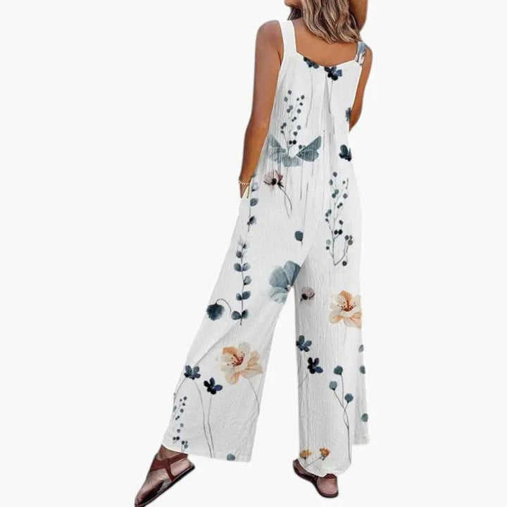 Women's Jumpsuit with Adjustable Straps and Wide Legs