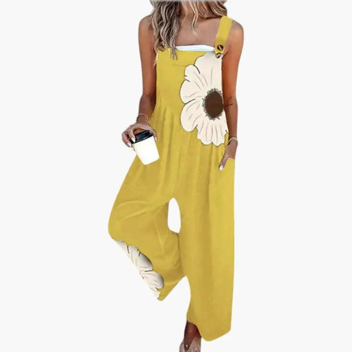 Women's Jumpsuit with Adjustable Straps and Wide Legs