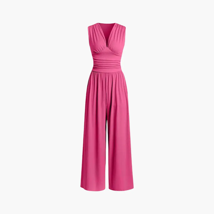 Women's Jumpsuit with Sleeveless Design and Wide Leg