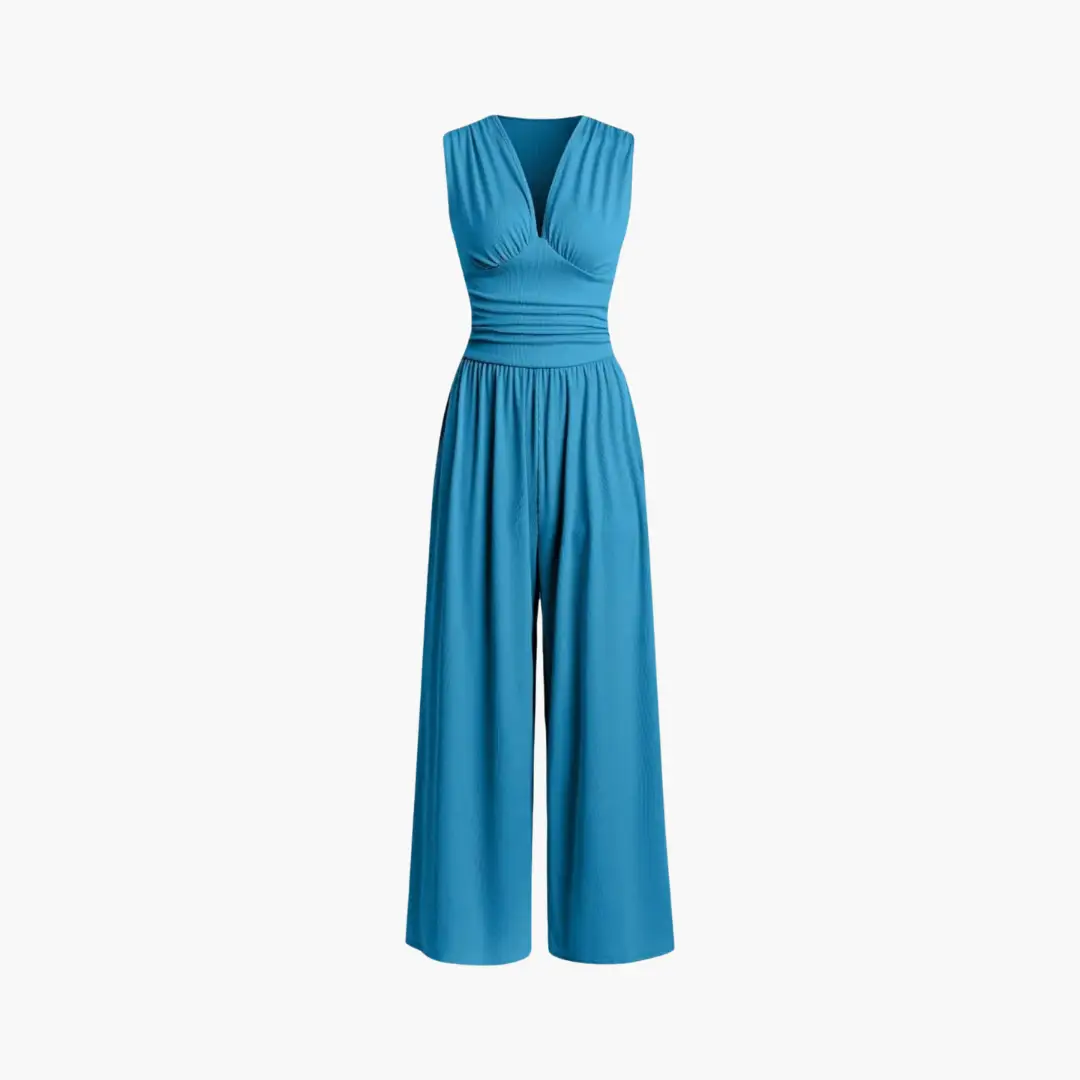 Women's Jumpsuit with Sleeveless Design and Wide Leg