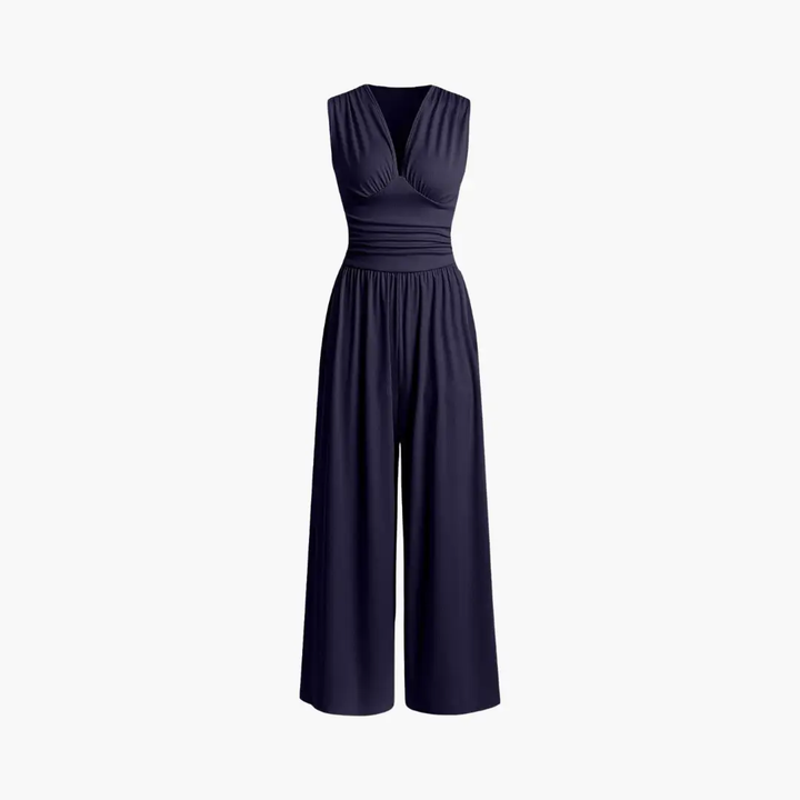 Women's Jumpsuit with Sleeveless Design and Wide Leg