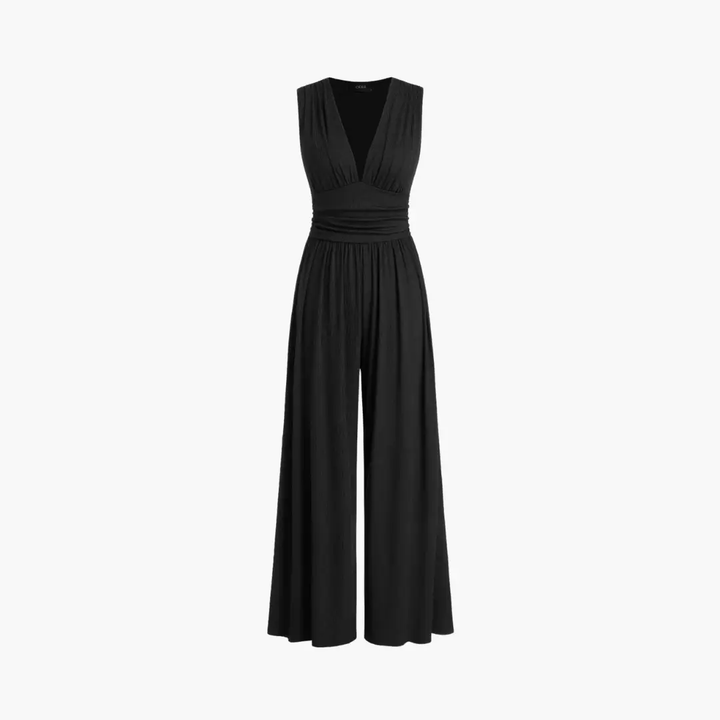 Women's Jumpsuit with Sleeveless Design and Wide Leg