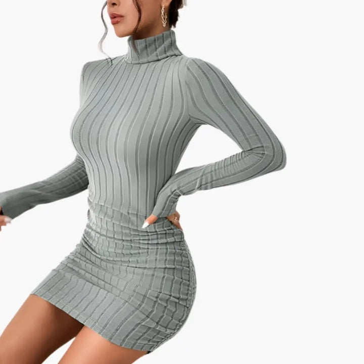 Women’s Knit Dress with a Defined Waist