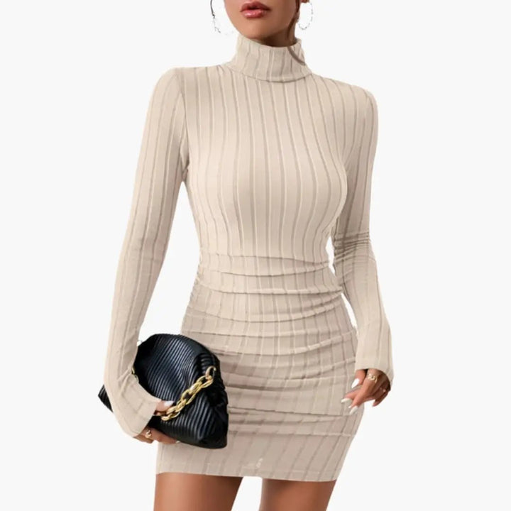 Women’s Knit Dress with a Defined Waist