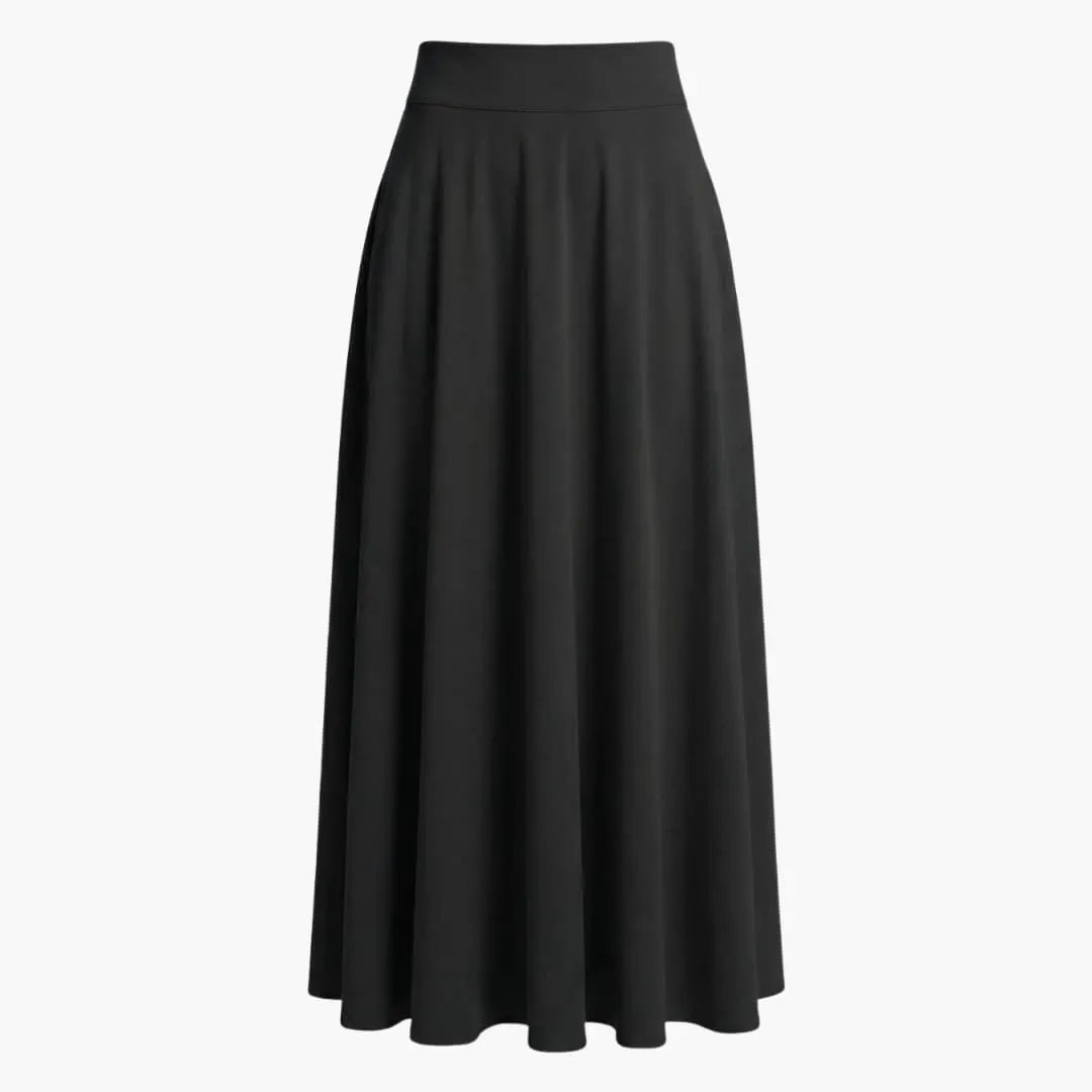 Women's Maxi Skirt with High Waist and Side Pockets