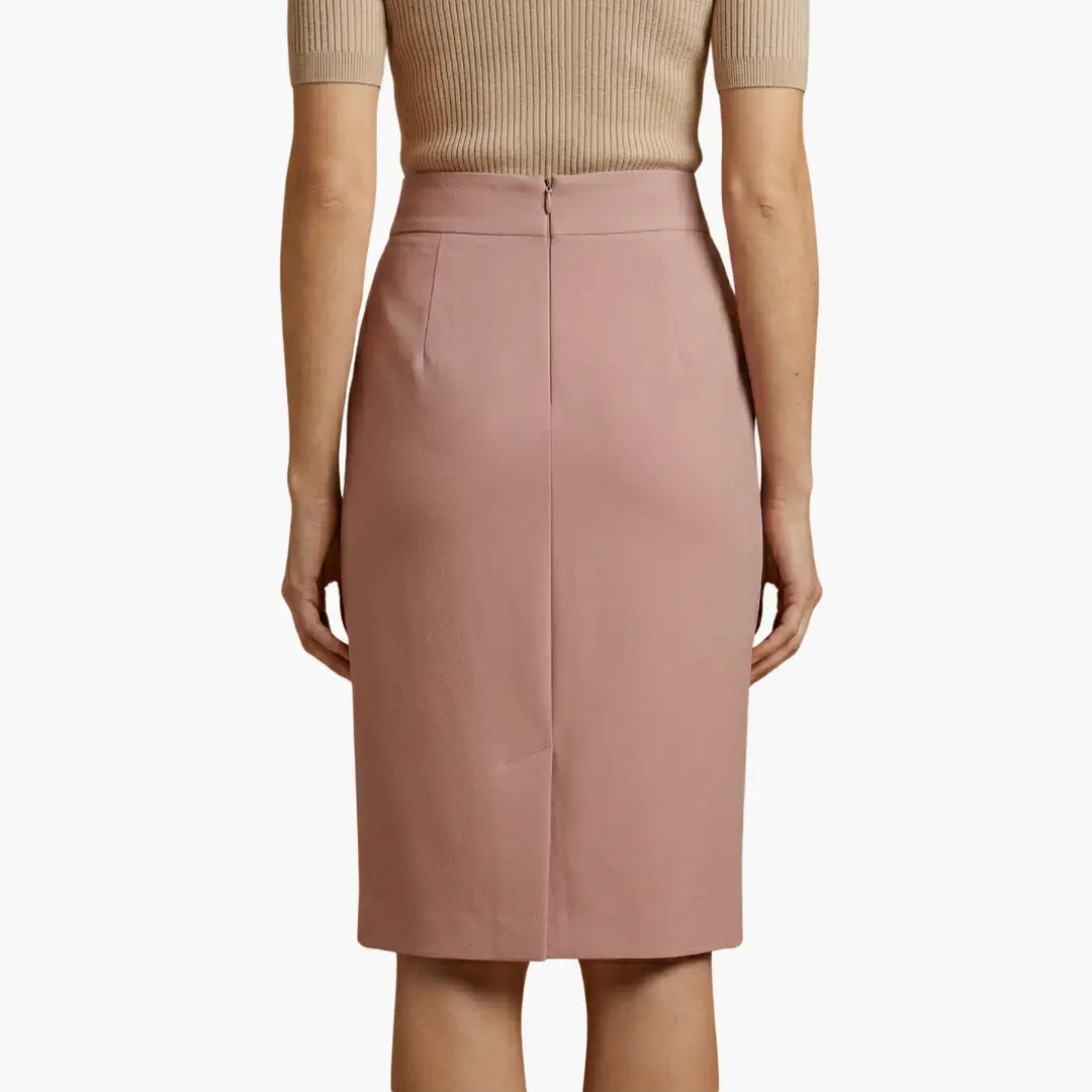 Women's Midi Skirt with Elastic Waistband and Flared Hem