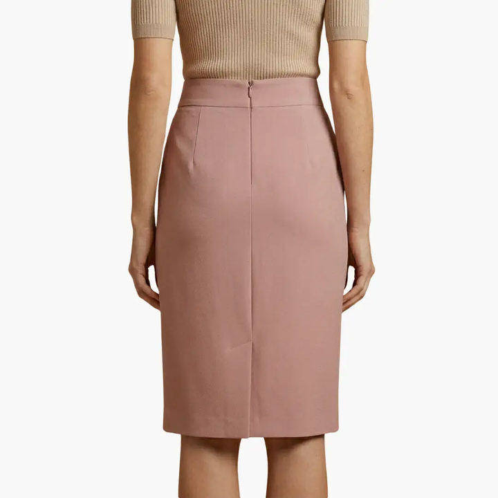 Women's Midi Skirt with Elastic Waistband and Flared Hem