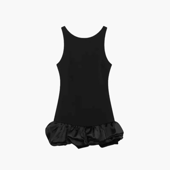 Women’s Mini Dress with Ruffled Hem and Defined Waist
