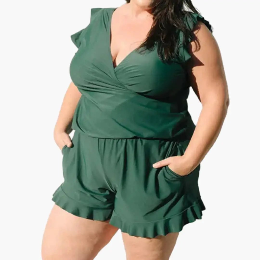 Women’s One - Piece Swimsuit with Built - In Bra and Fitted Shape