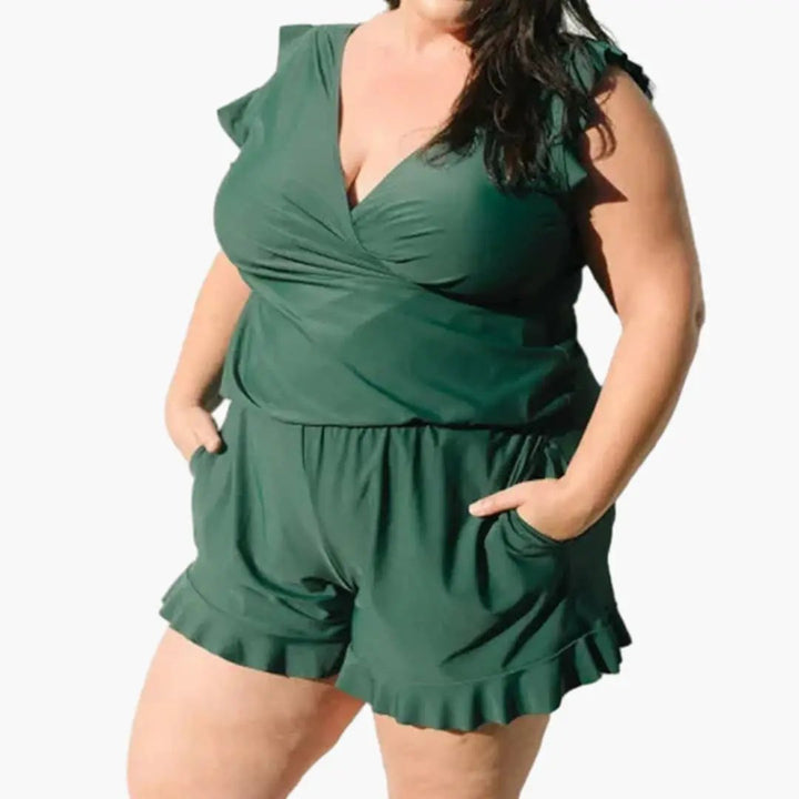 Women’s One - Piece Swimsuit with Built - In Bra and Fitted Shape