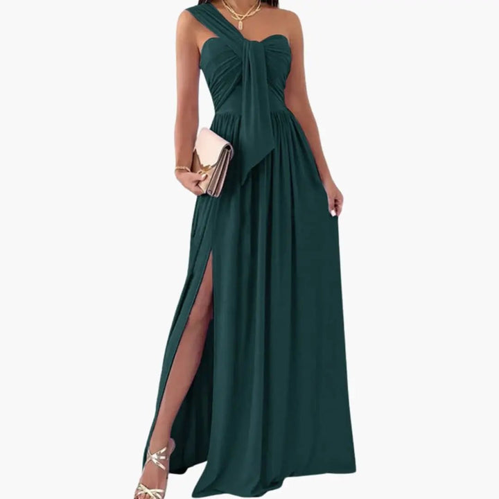 Women’s One-Shoulder Dress with Asymmetrical Hem