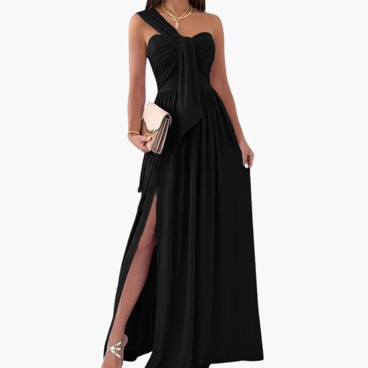 Women’s One-Shoulder Dress with Asymmetrical Hem