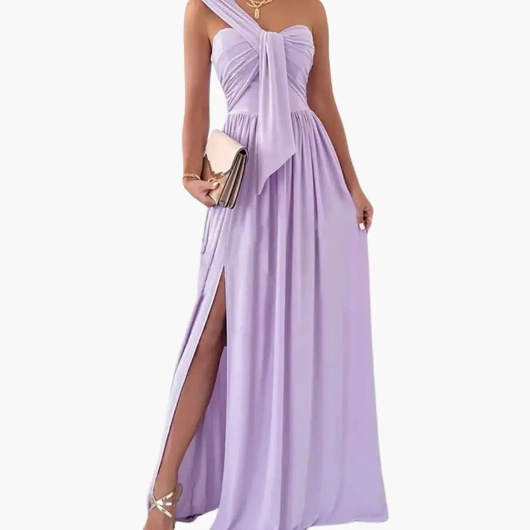Women’s One-Shoulder Dress with Asymmetrical Hem