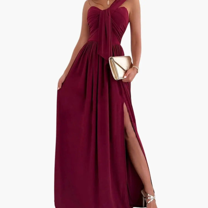 Women’s One-Shoulder Dress with Asymmetrical Hem