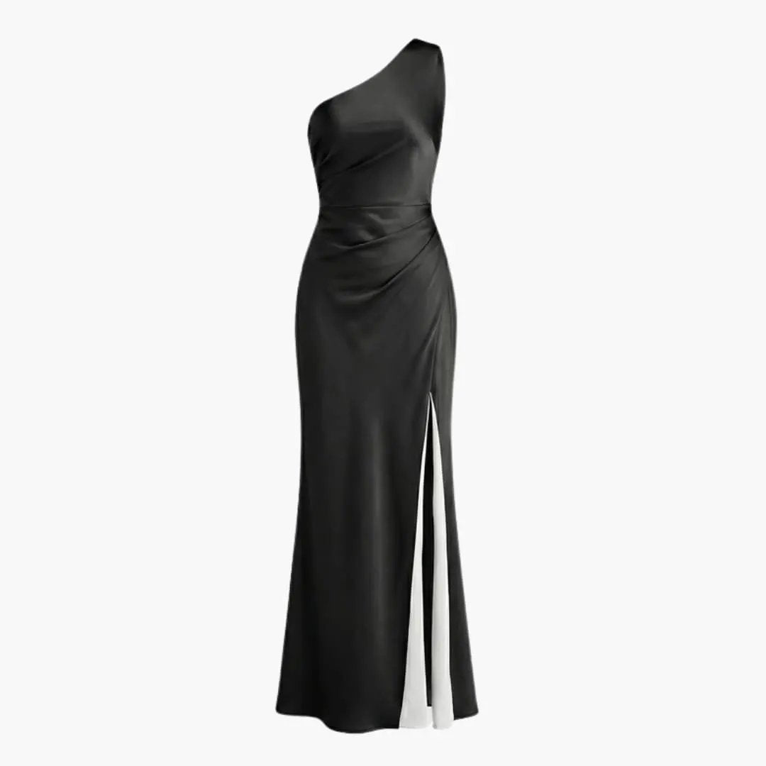 Women’s One - Shoulder Evening Dress with Side Slit