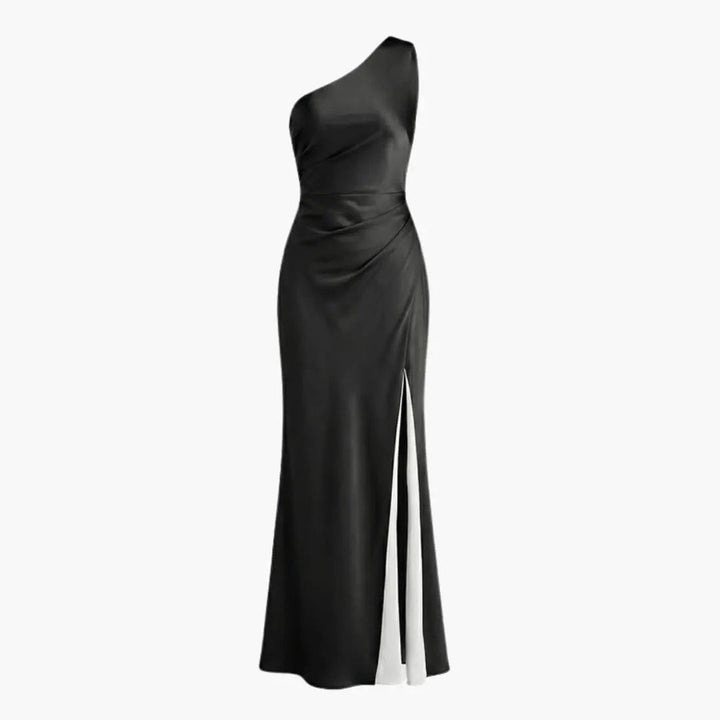 Women’s One - Shoulder Evening Dress with Side Slit