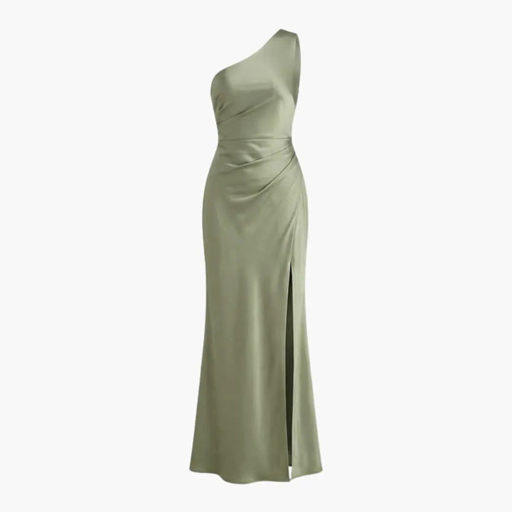 Women’s One - Shoulder Evening Dress with Side Slit