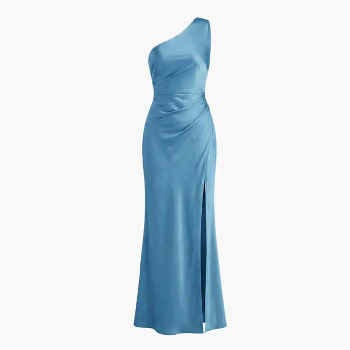 Women’s One - Shoulder Evening Dress with Side Slit