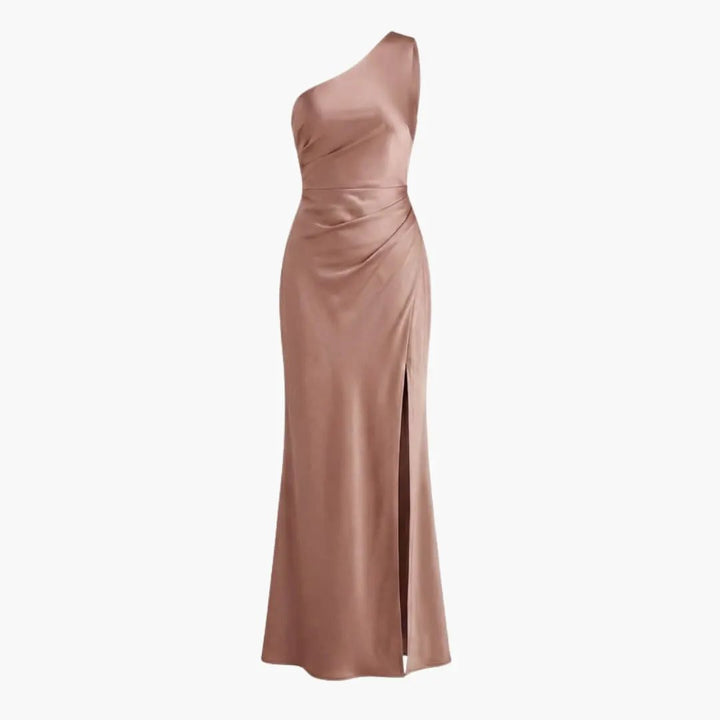 Women’s One - Shoulder Evening Dress with Side Slit