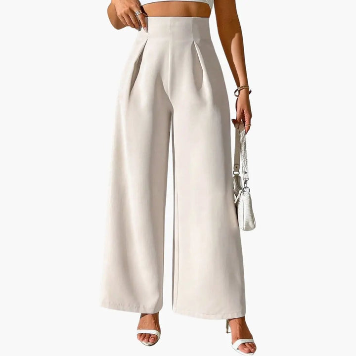 Women’s Palazzo Pants with High Waist and Wide Legs