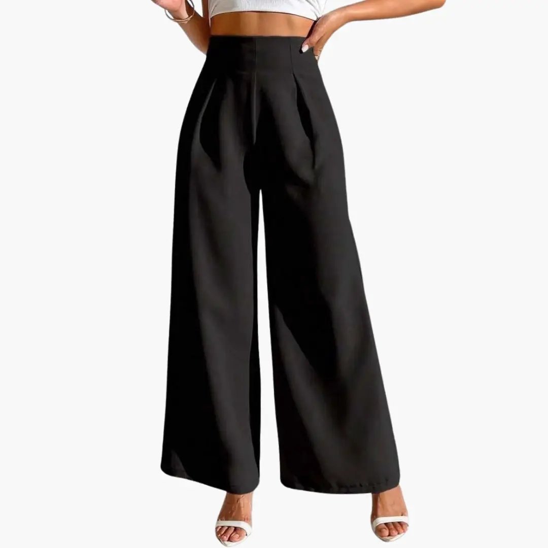 Women’s Palazzo Pants with High Waist and Wide Legs