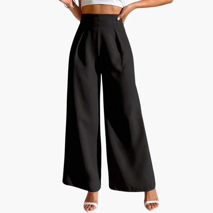 Women’s Palazzo Pants with High Waist and Wide Legs