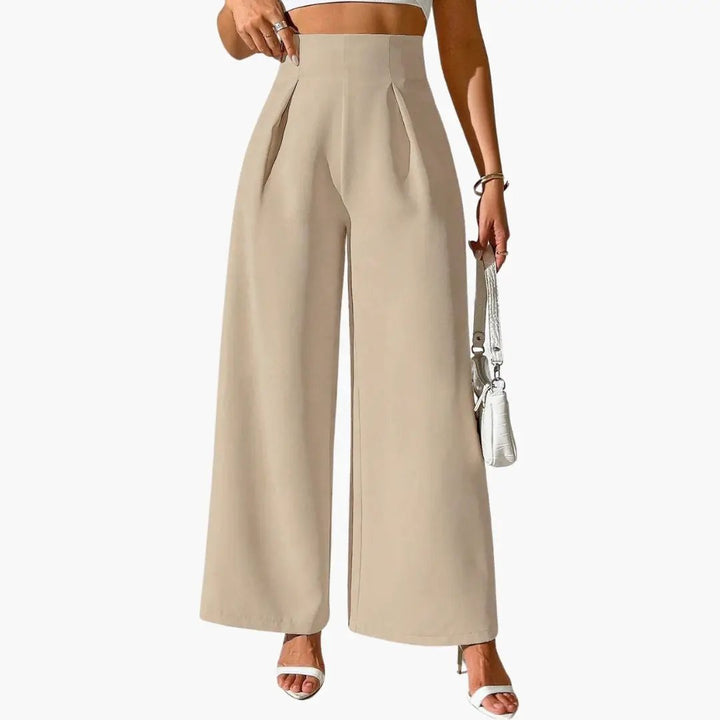 Women’s Palazzo Pants with High Waist and Wide Legs