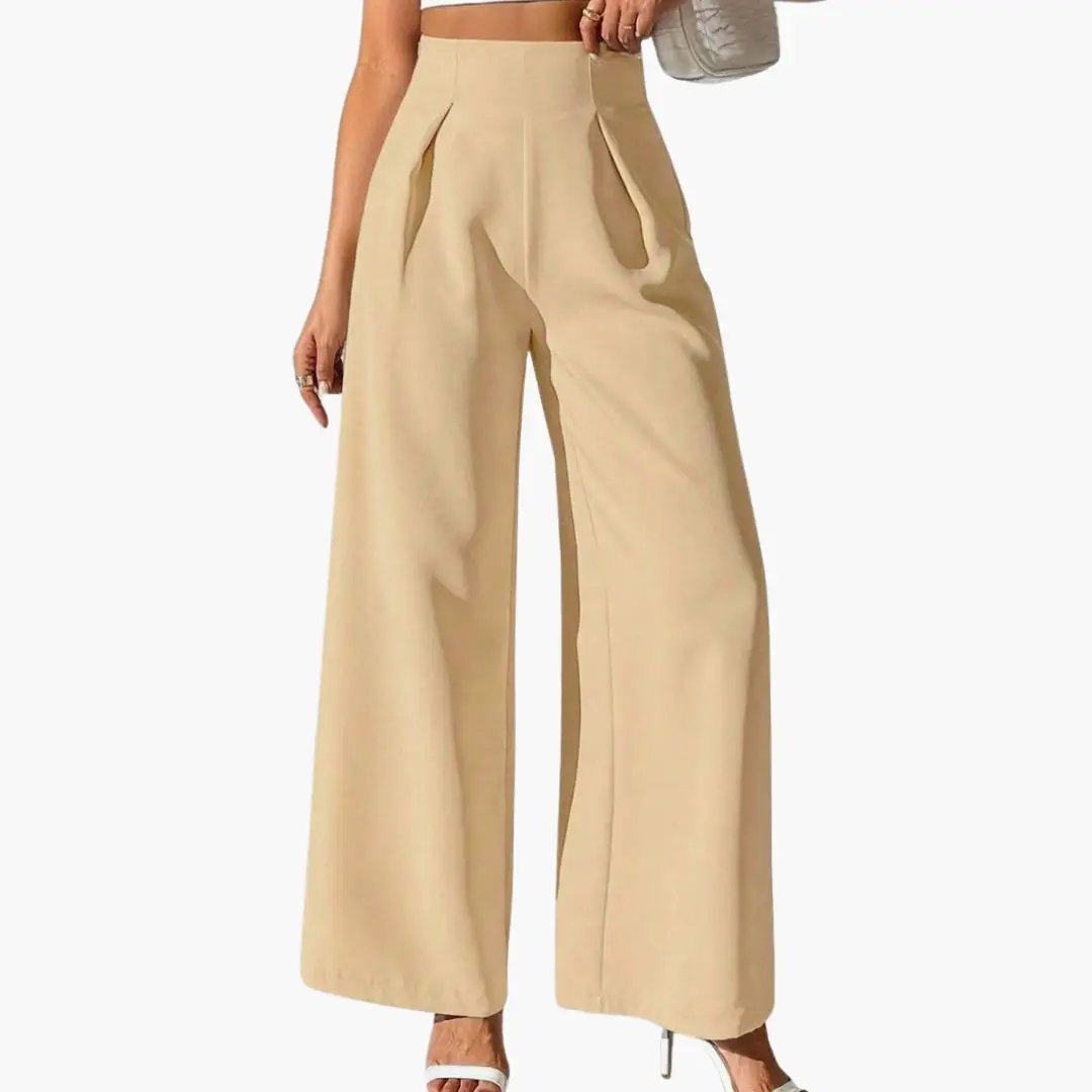 Women’s Palazzo Pants with High Waist and Wide Legs
