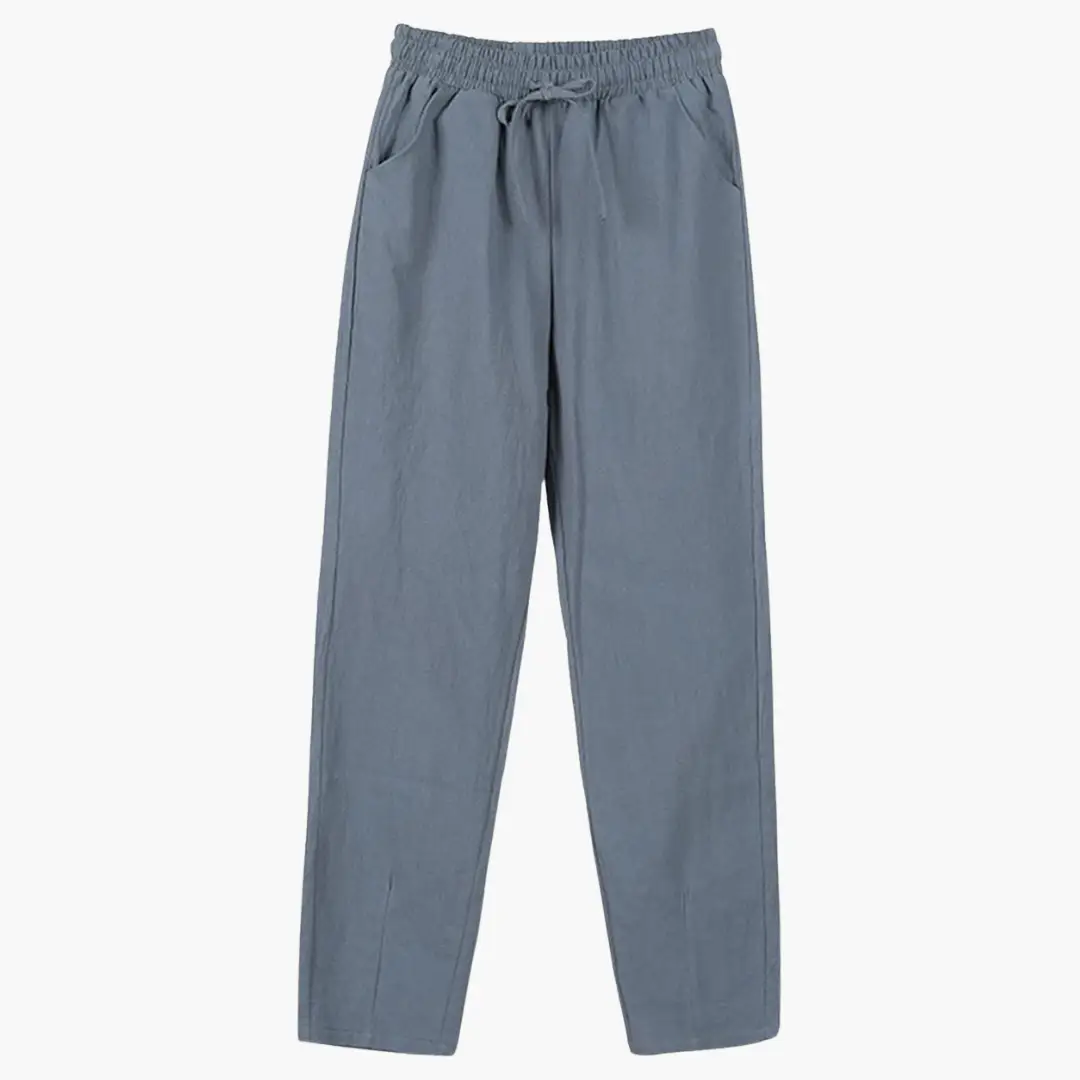 Women’s Pants with Drawstring Waist and Rolled Hem