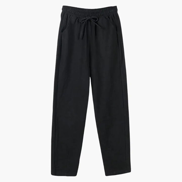 Women’s Pants with Drawstring Waist and Rolled Hem