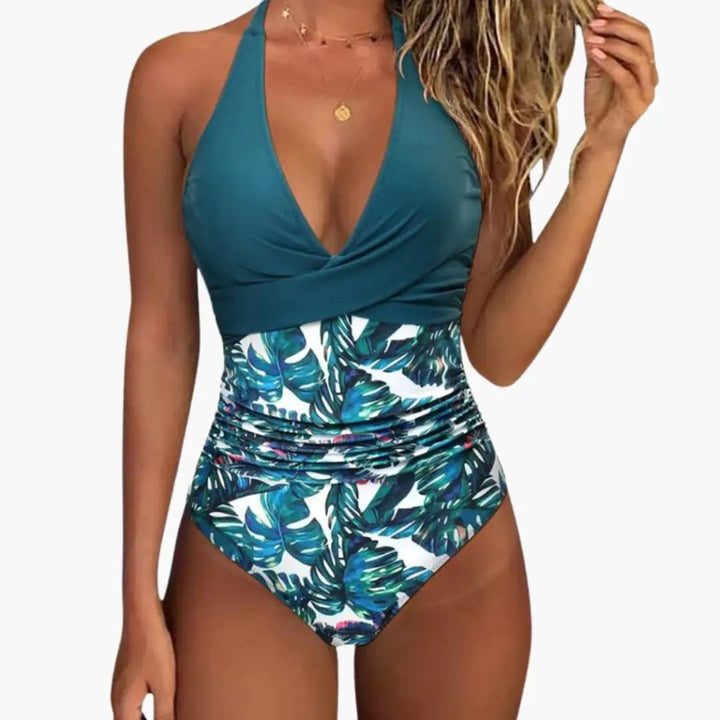 Women’s Push-Up One-Piece Swimsuit – Adjustable Strap Bathing Suit