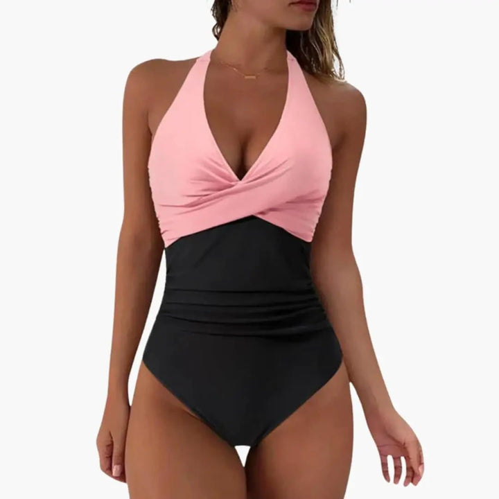 Women’s Push-Up One-Piece Swimsuit – Adjustable Strap Bathing Suit