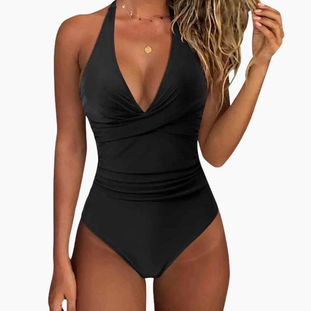 Women’s Push-Up One-Piece Swimsuit – Adjustable Strap Bathing Suit