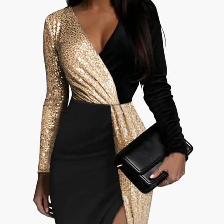Women’s Round Neck Glitter Dress