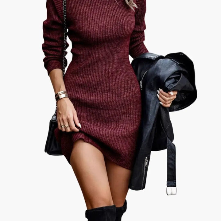 Women’s Round Neck Ribbed Dress