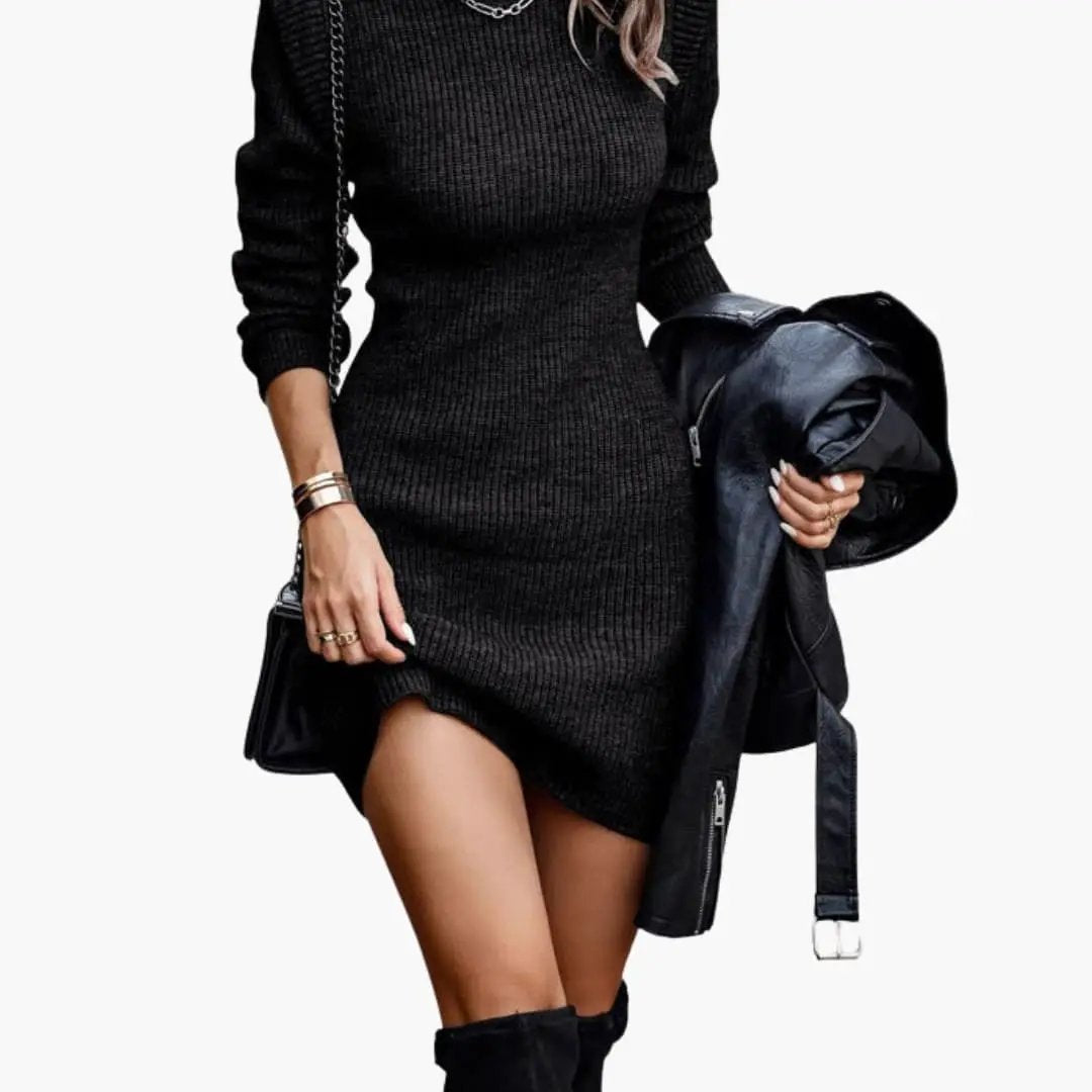 Women’s Round Neck Ribbed Dress
