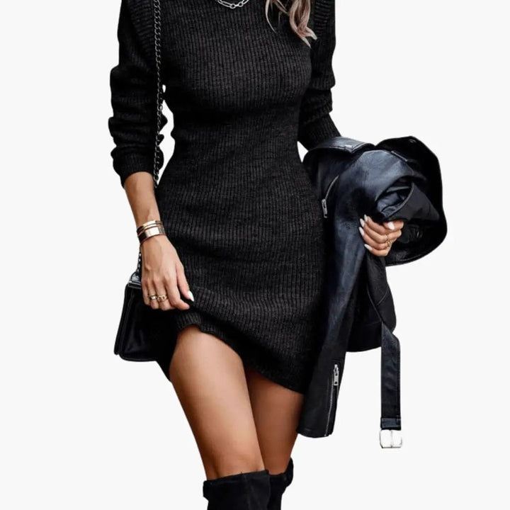 Women’s Round Neck Ribbed Dress