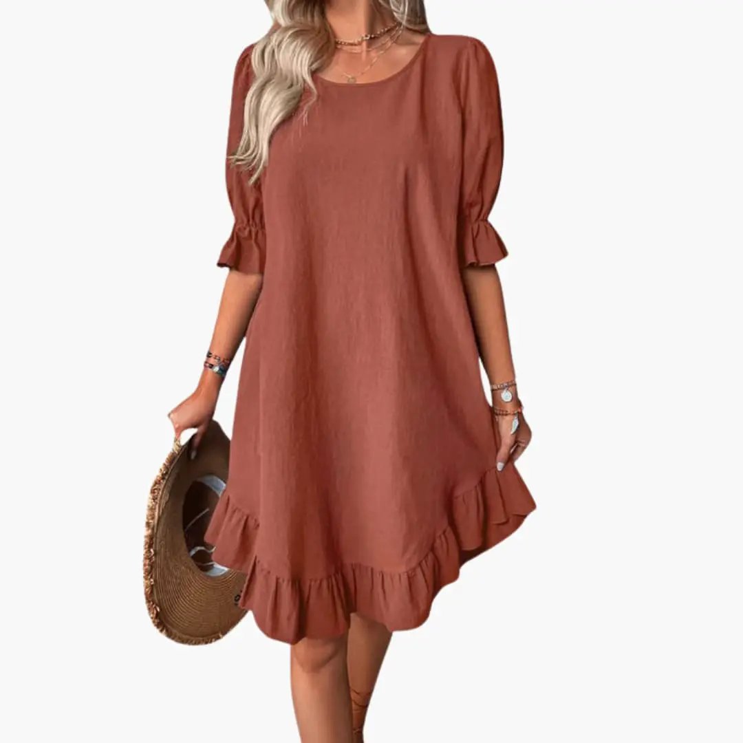 Women’s Ruffle Sleeve Midi Dress