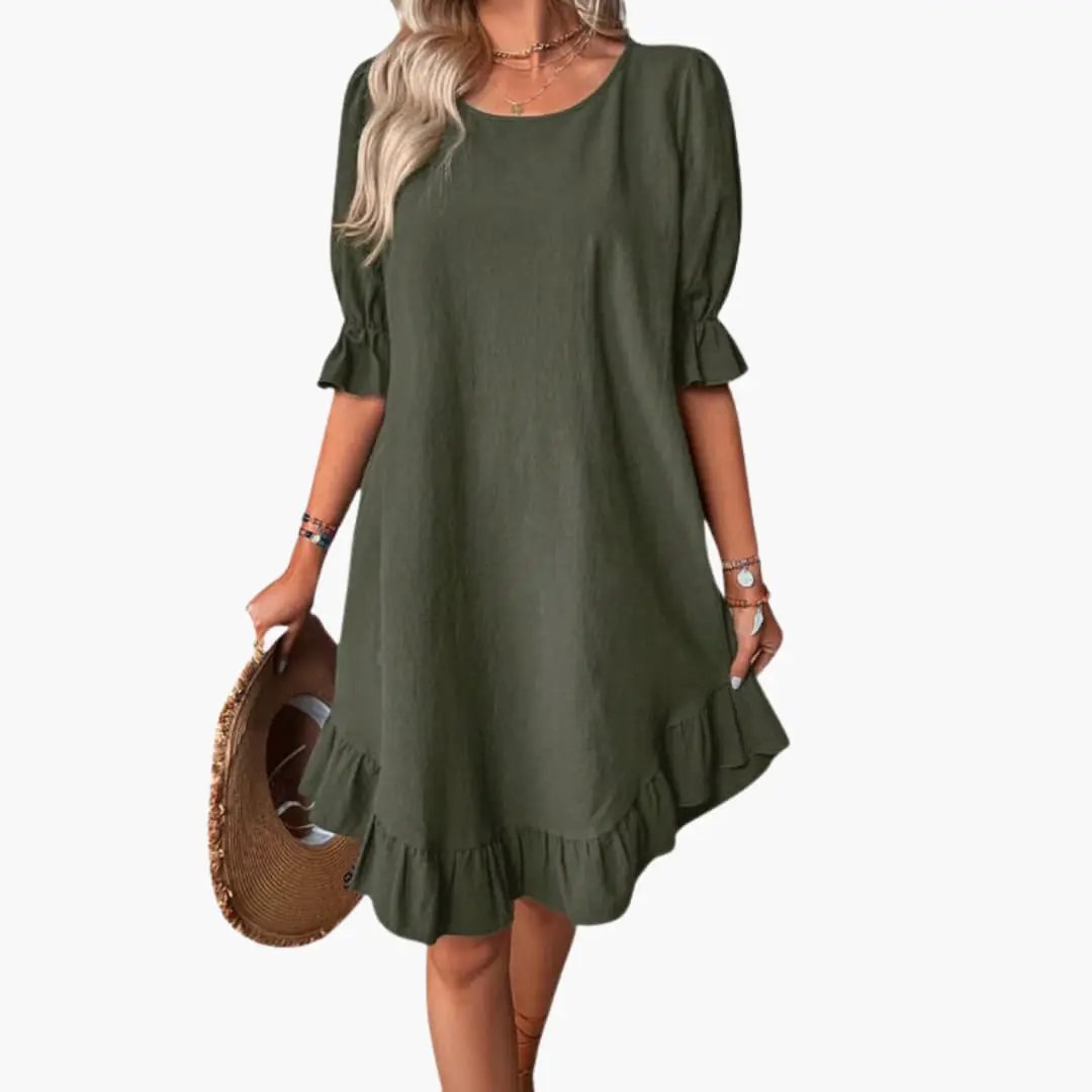 Women’s Ruffle Sleeve Midi Dress