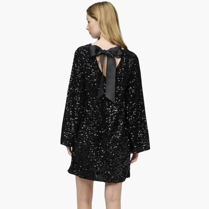 Women’s Sequin Mini Dress with Back Bow Detail