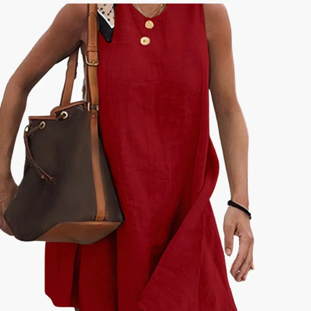 Women’s Short Button Front Shirt Dress with Collared Neck