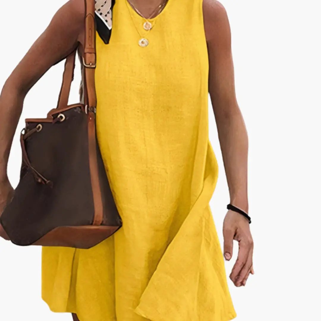 Women’s Short Button Front Shirt Dress with Collared Neck