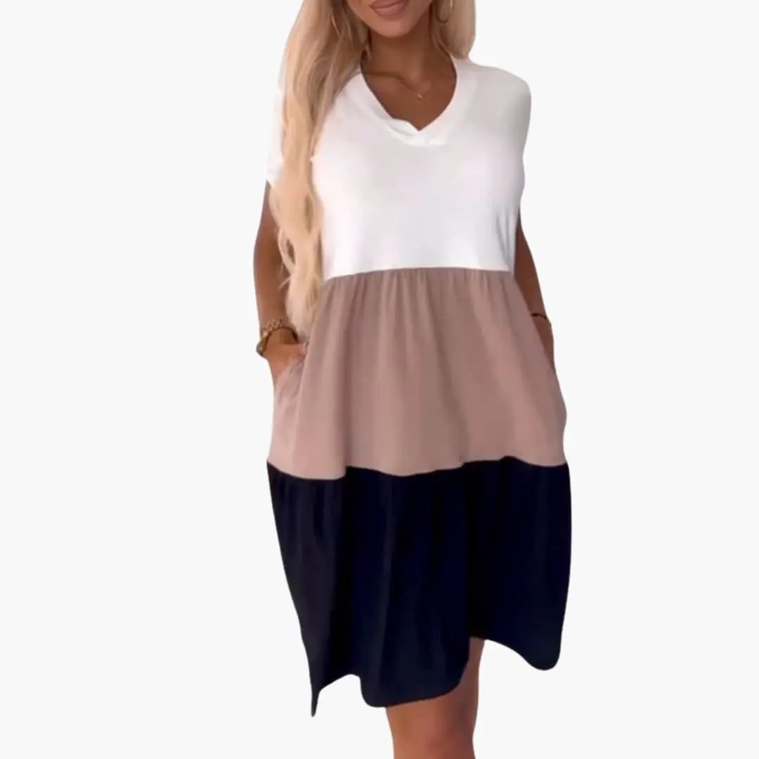 Women’s Short Sleeve Gradient Print Dress