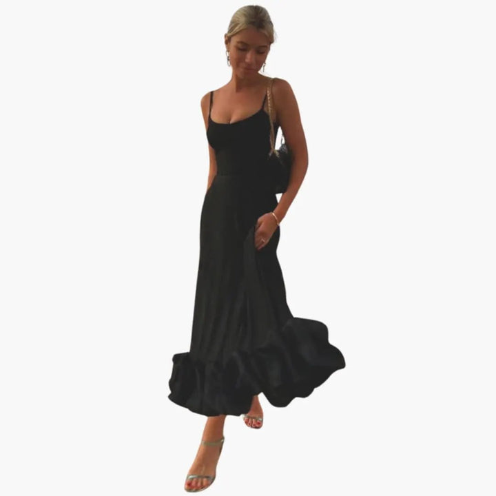Women’s Sleeveless Dress with Ruffled Hem